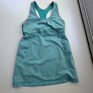 lululemon athletica Teal Racerback Long Sleeve Tank Dress